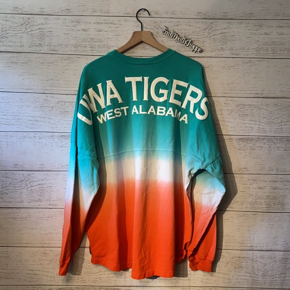 University of West Alabama Tigers Spirit Jersey Dip Tie Dye Long Sleeve Tee XXL